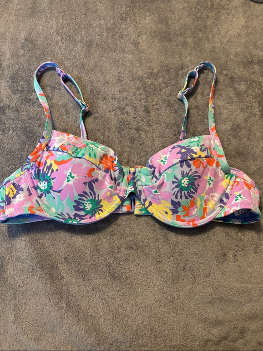 Ardene Lavender Multi Floral Underwire Bikini Top